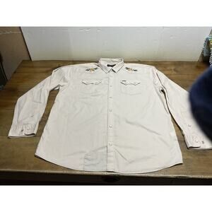 Howler Brothers Crosscut Deluxe Riverbed Oxford Hibiscus Shirt XL
